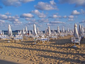 Sunset over Sunny Beach in Bulgaria